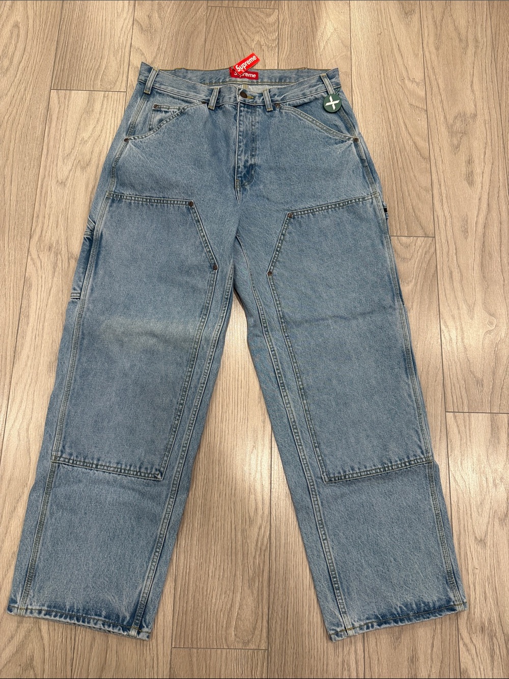 Supreme Double Knee Painter Pant - Washed Indigo